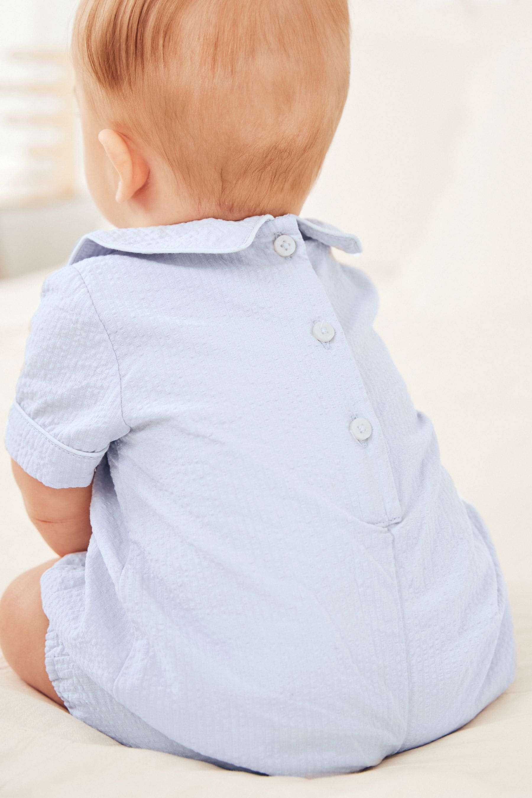 Pale Blue Baby Smart Playsuit (0mths-2yrs)