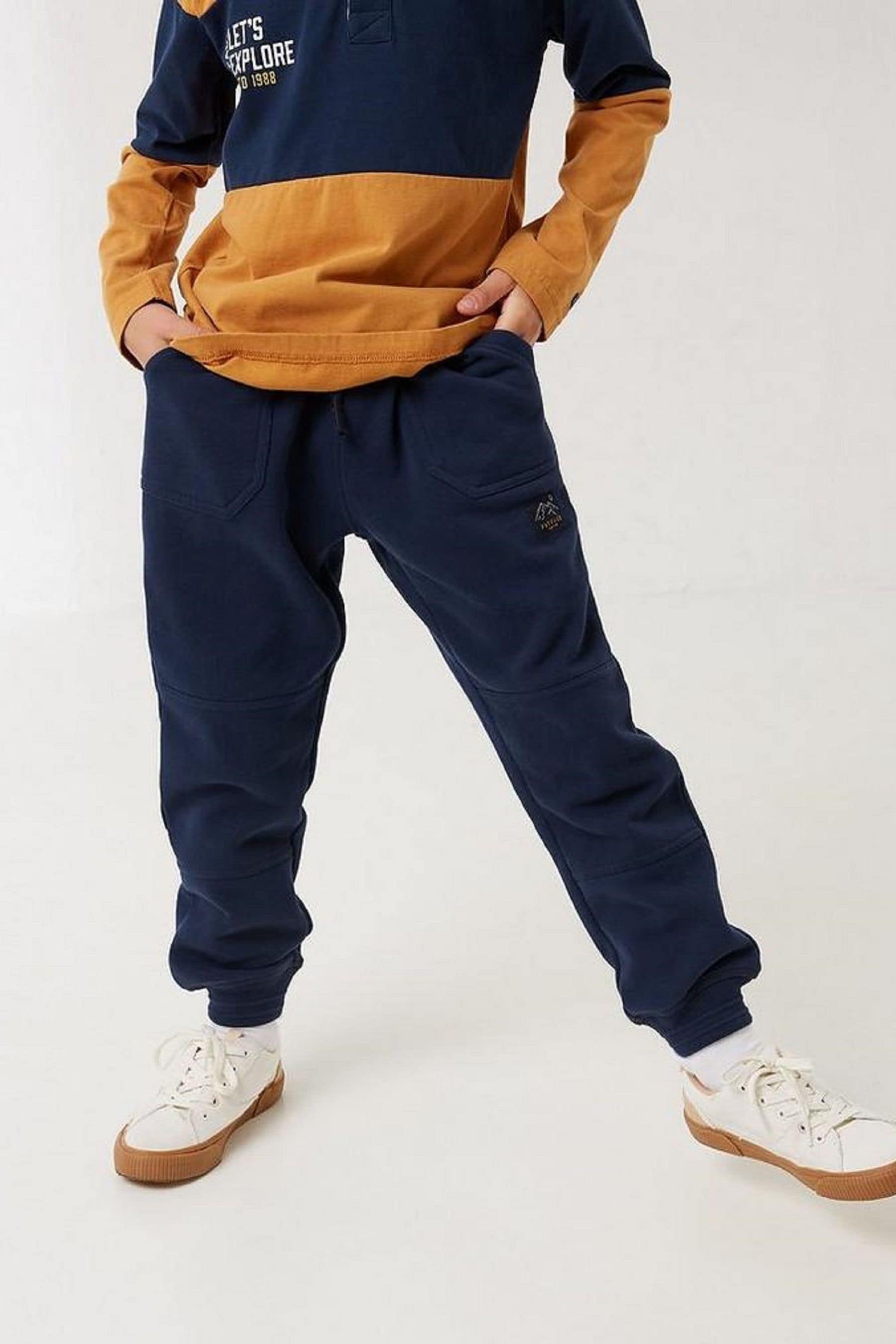 Blue FatFace Noah Knee Panel Joggers