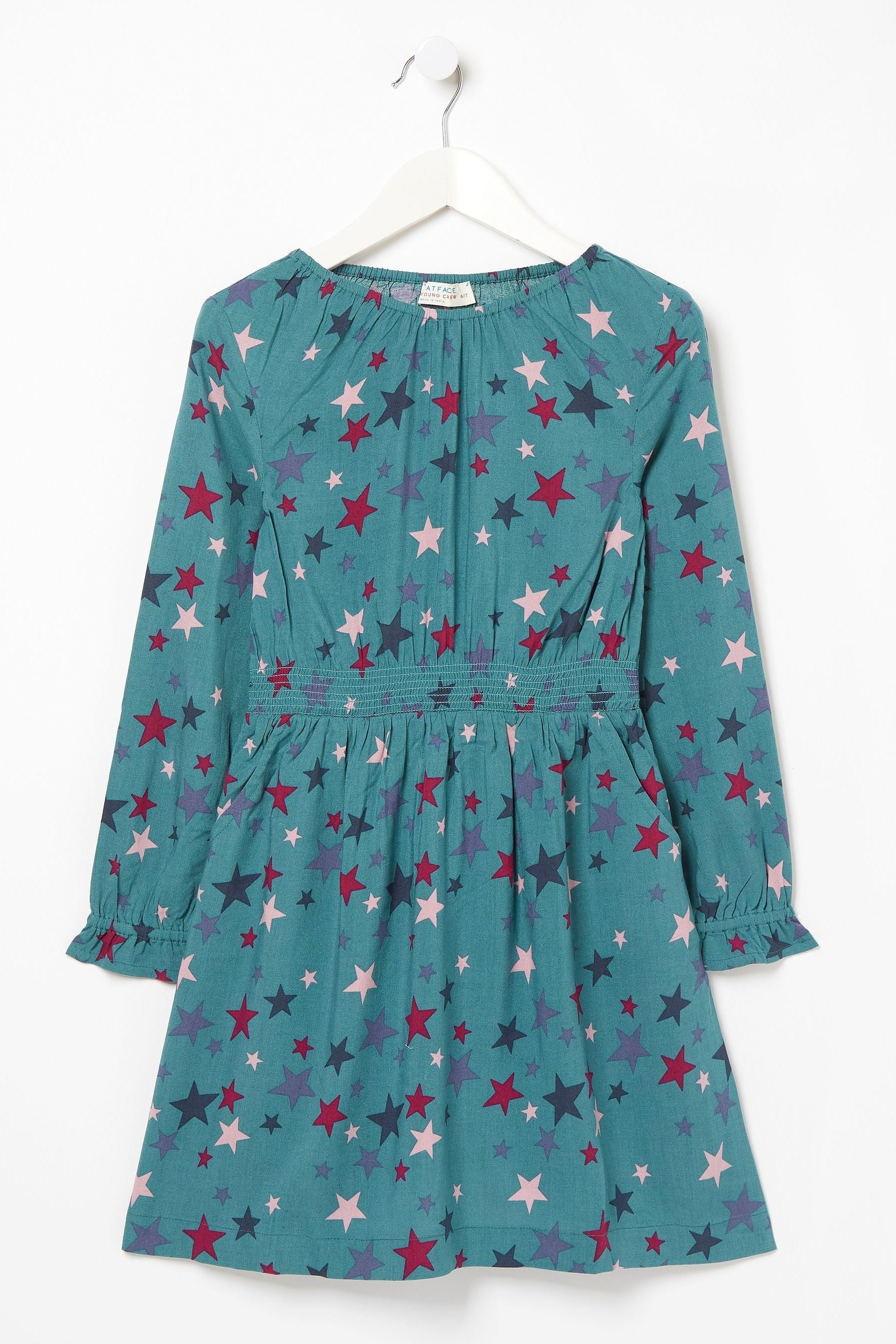 Green FatFace Green Amelia Star Print Dress