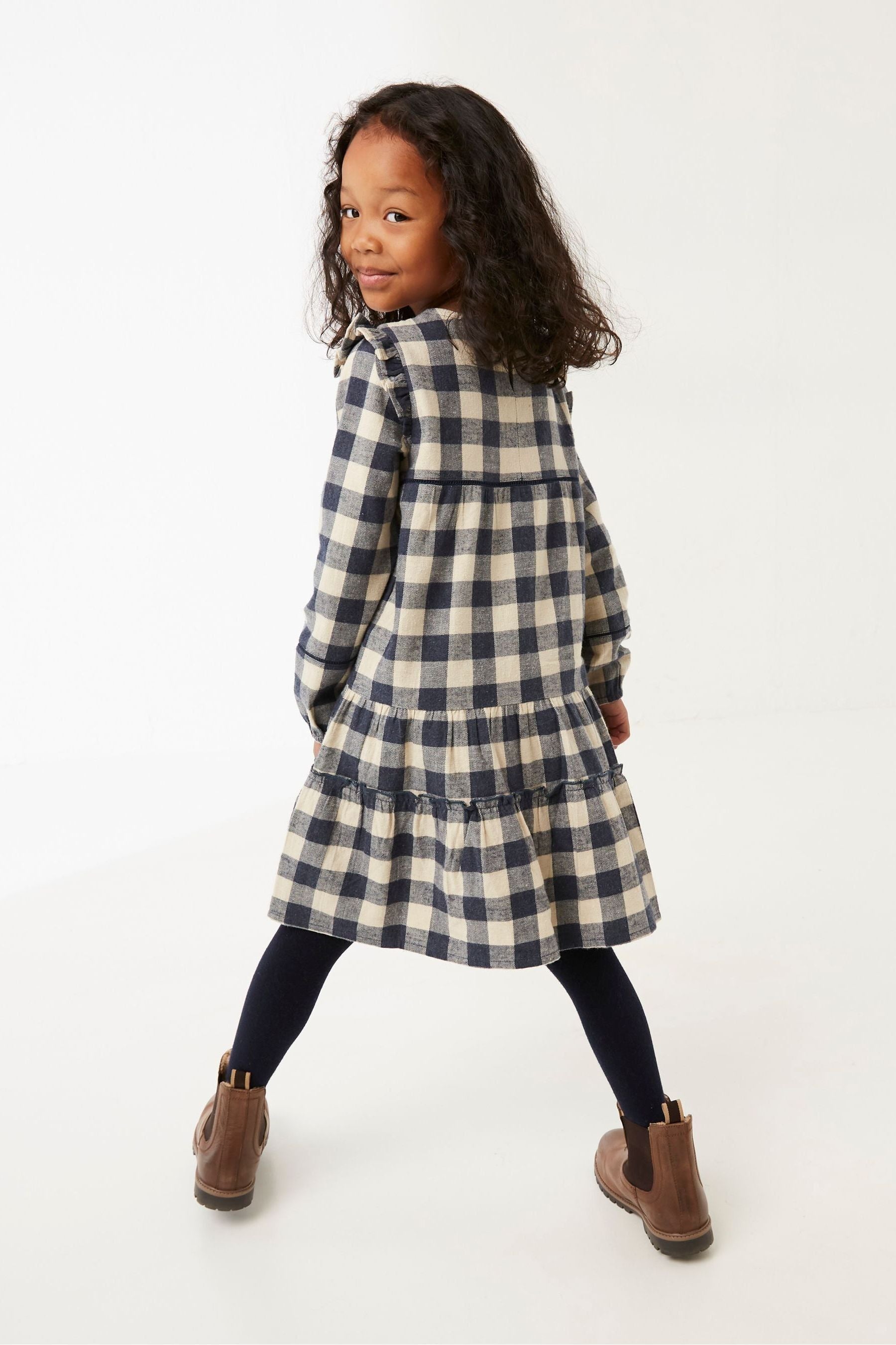 Blue FatFace Blue Grace Check Dress