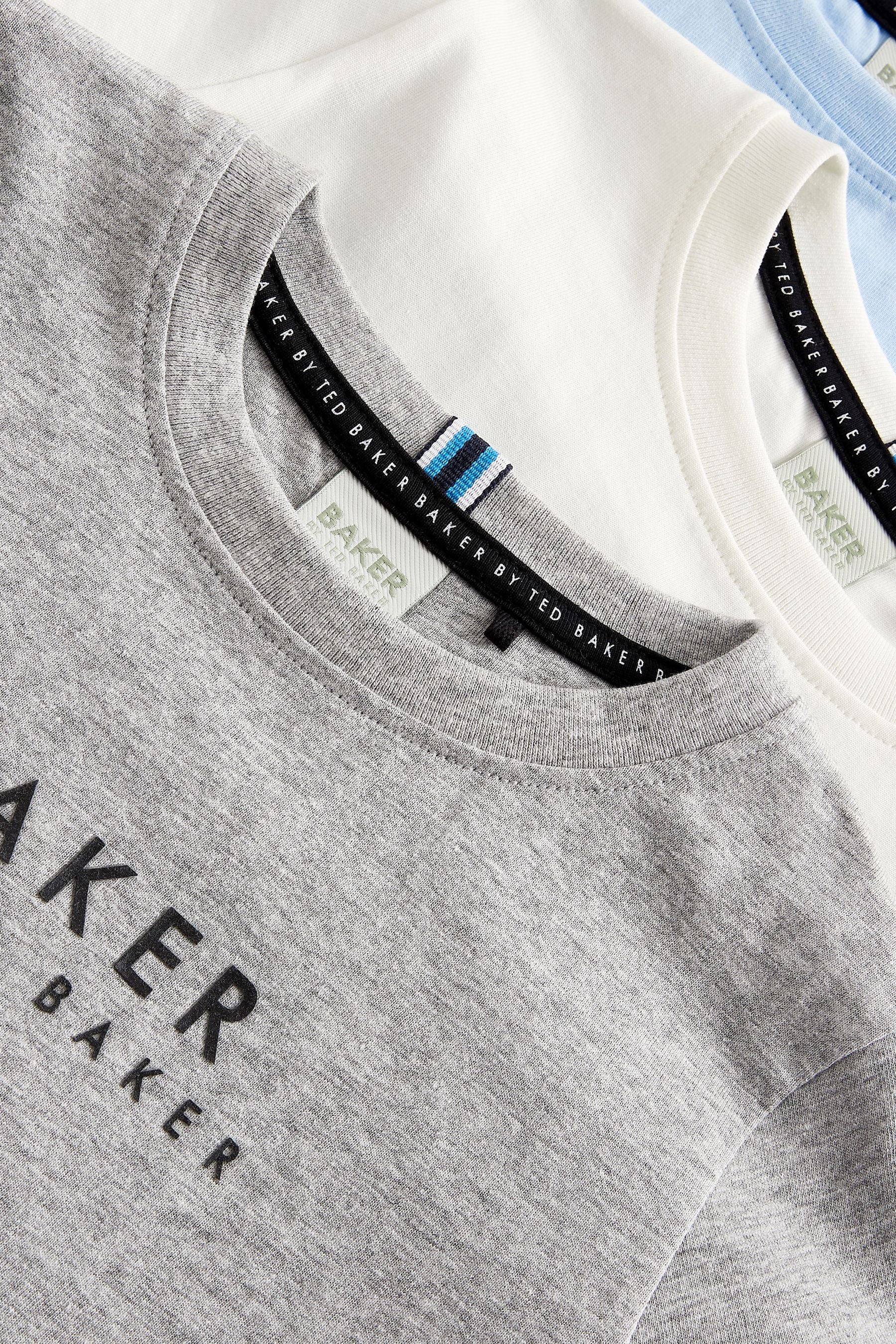 Blue/Grey/White Baker by Ted Baker T-Shirts 3 Pack