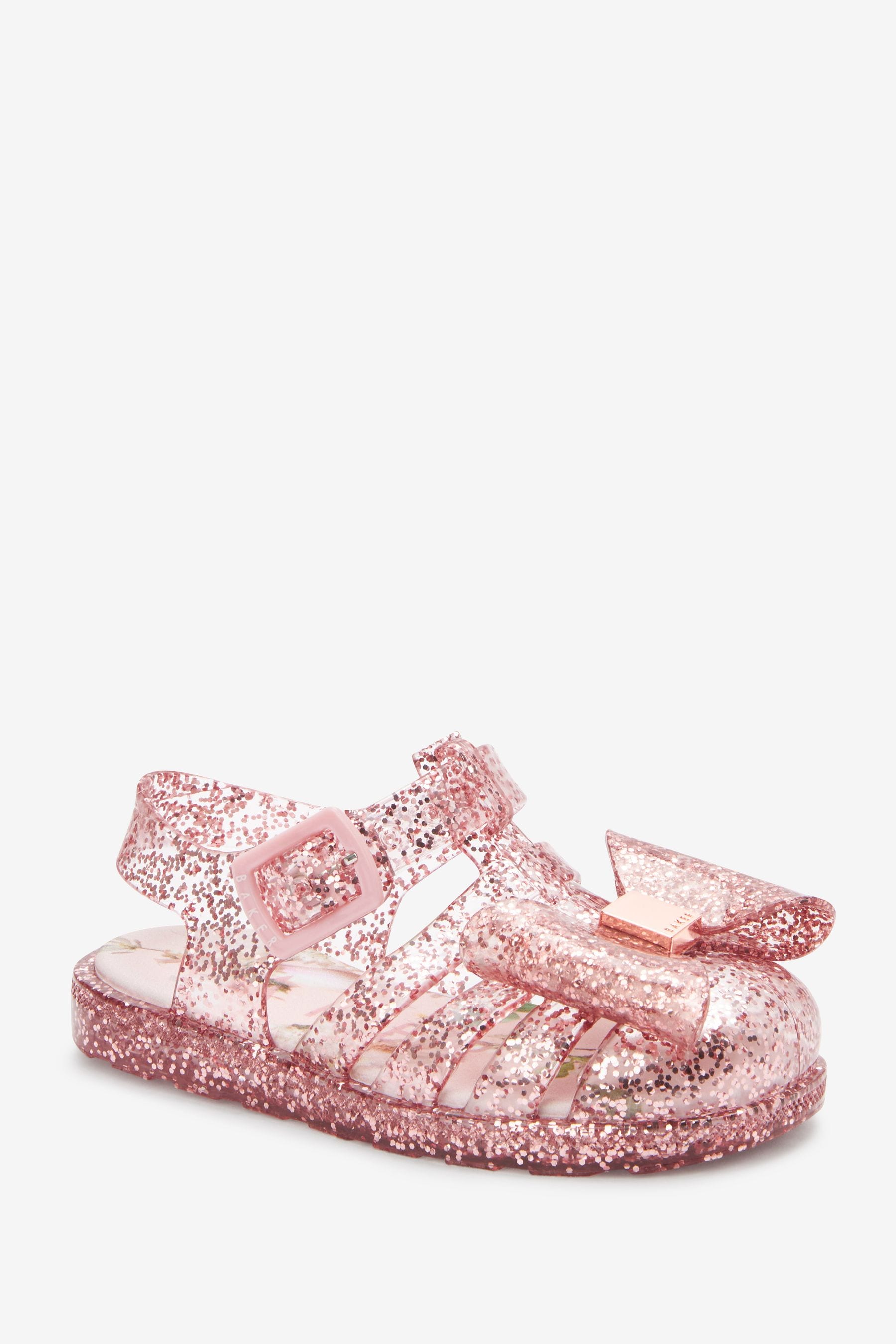 Pink Baker by Ted Baker Pink Glitter Jelly Shoes