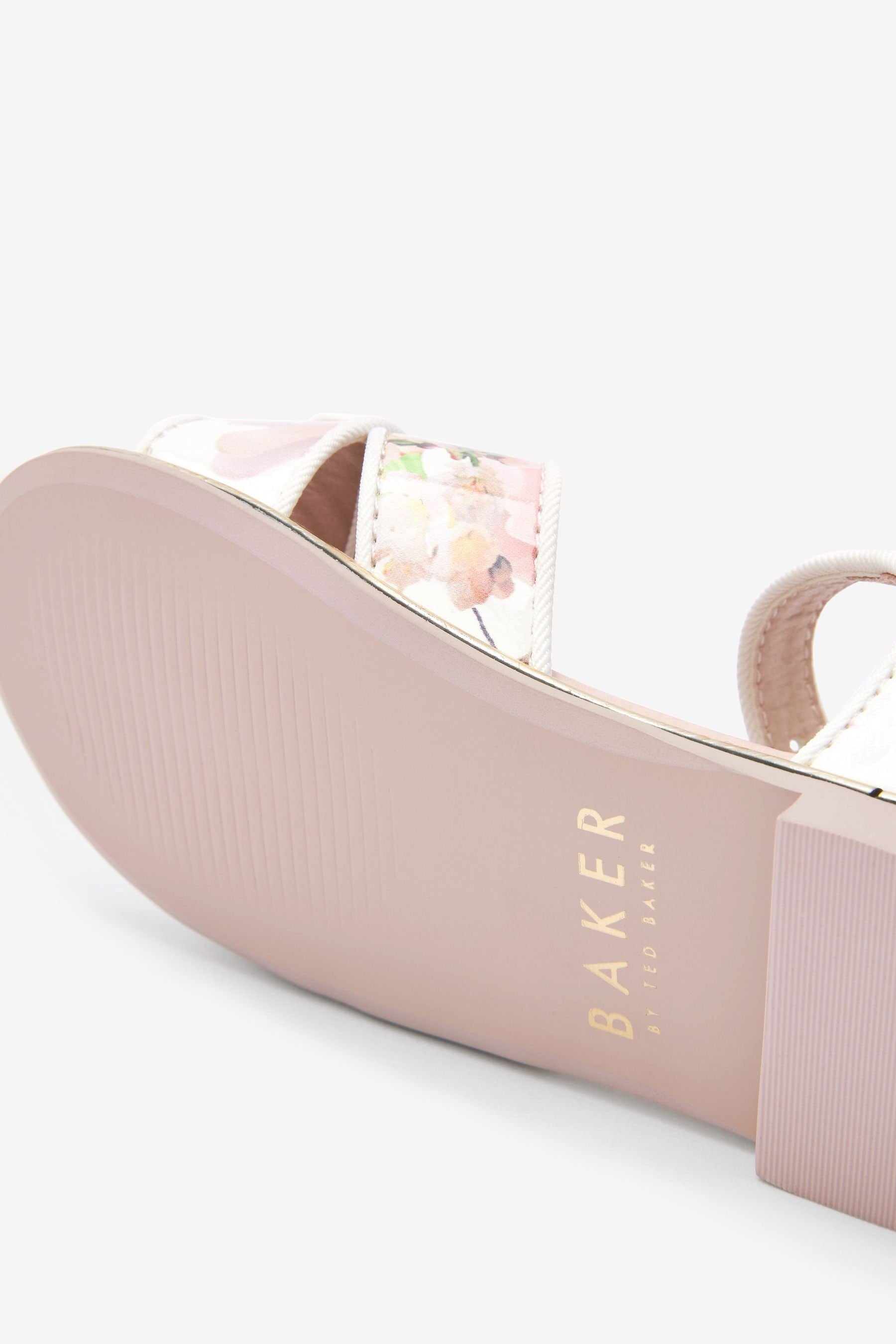 White Baker by Ted Baker White Patent Bow Sandals