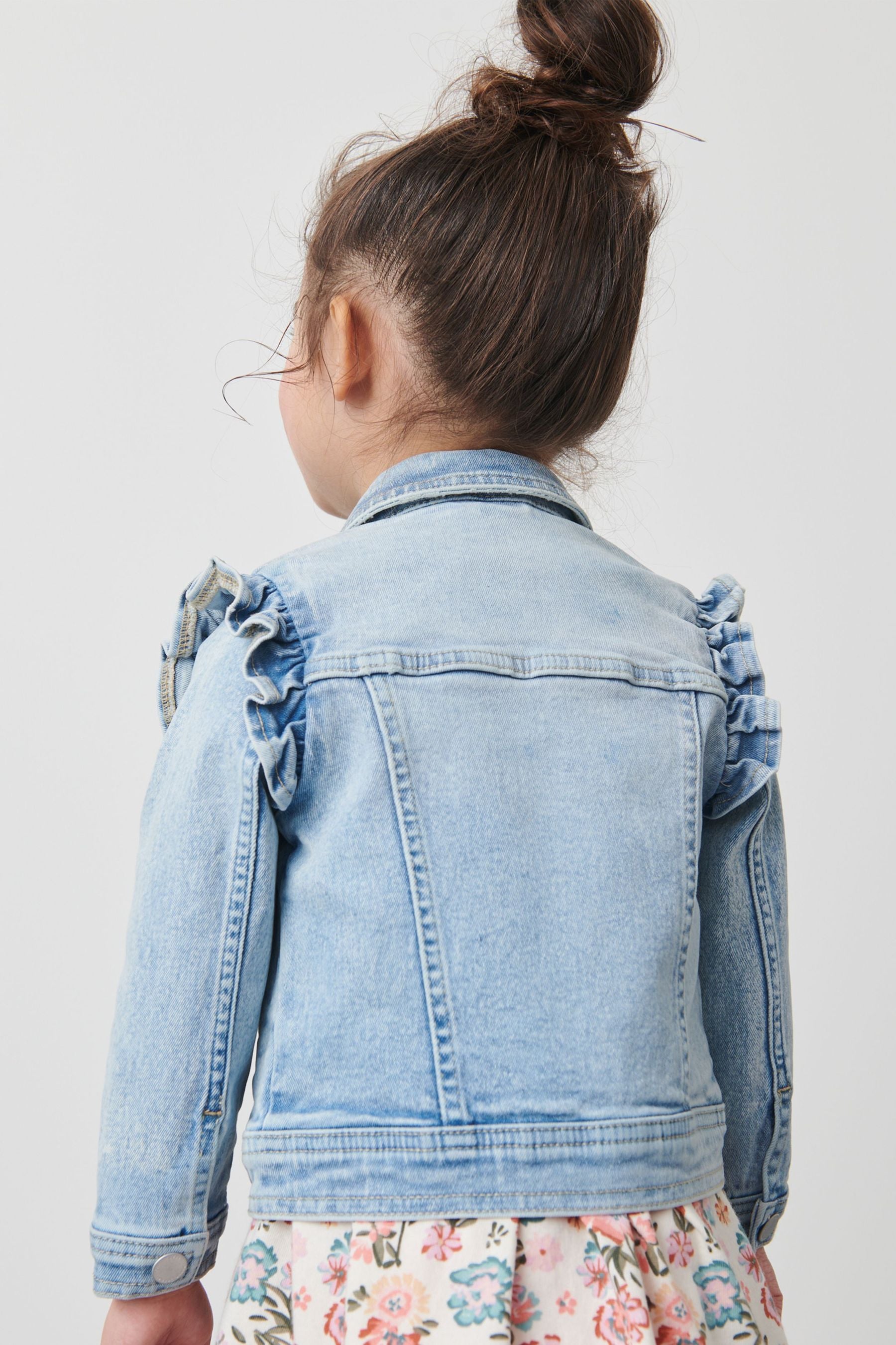 Mid Blue Denim Frill Bib Jacket (3mths-10yrs)