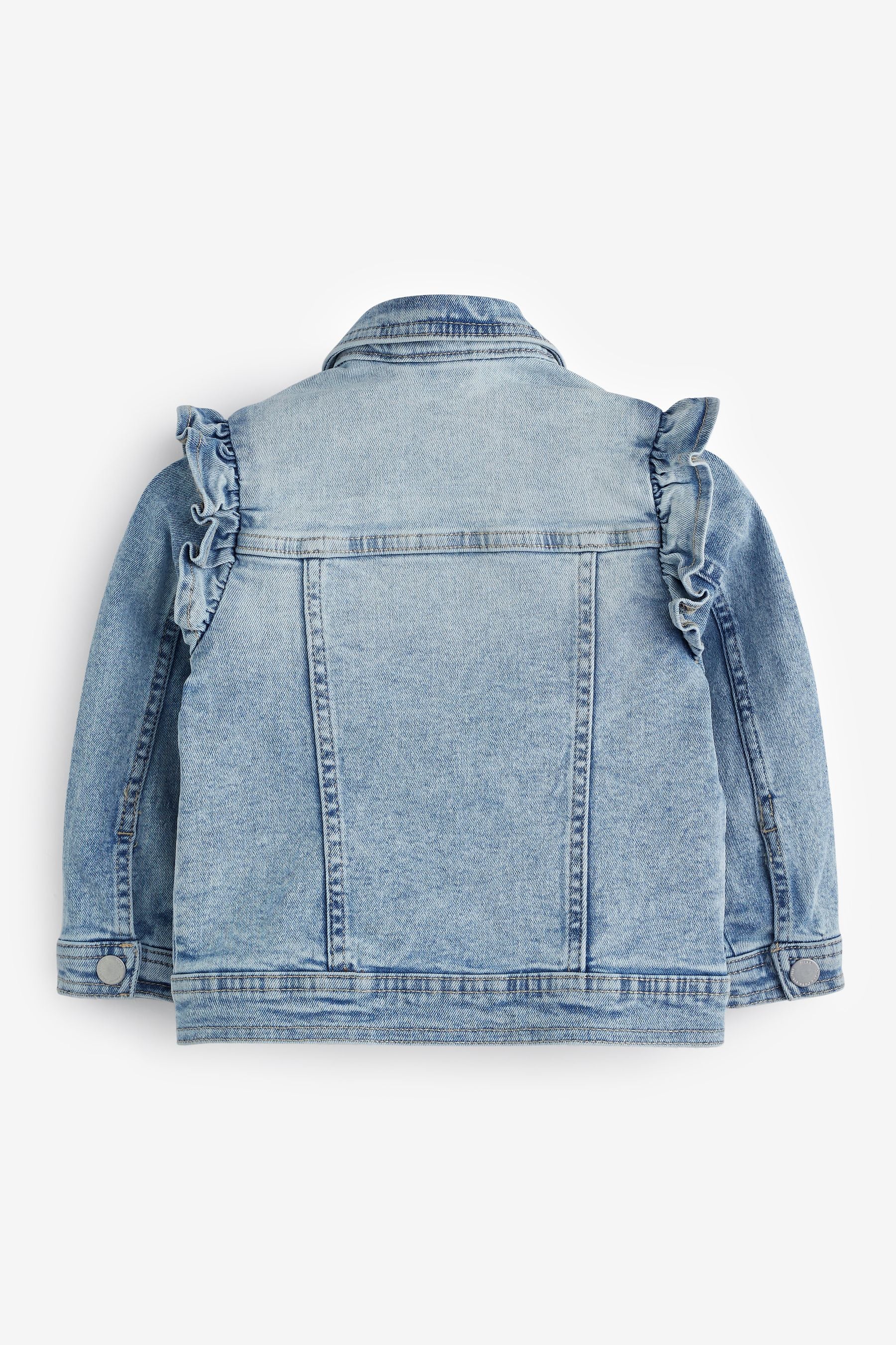 Mid Blue Denim Frill Bib Jacket (3mths-10yrs)