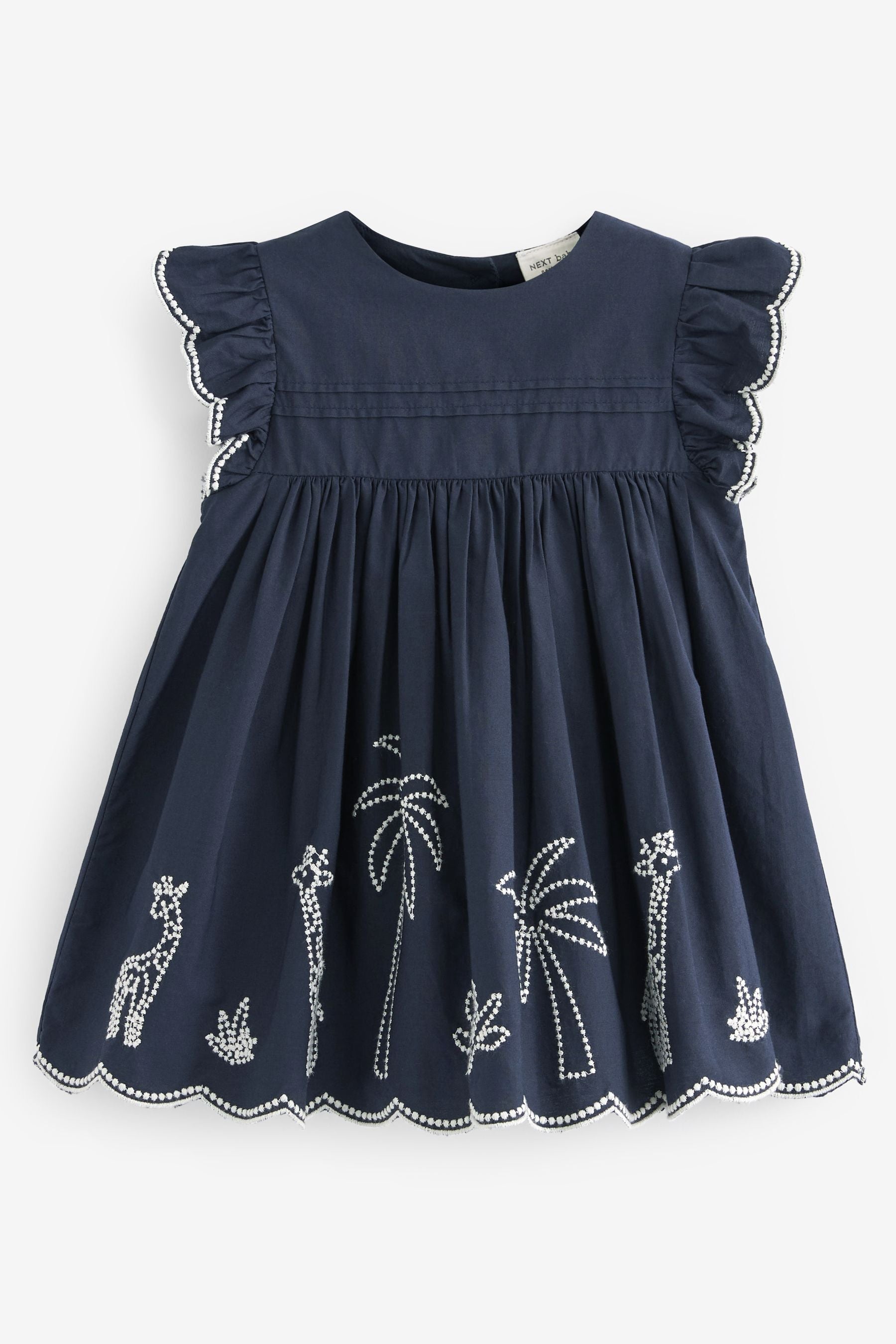 Navy Blue Embroidered Character Baby Dress (0mths-2yrs)