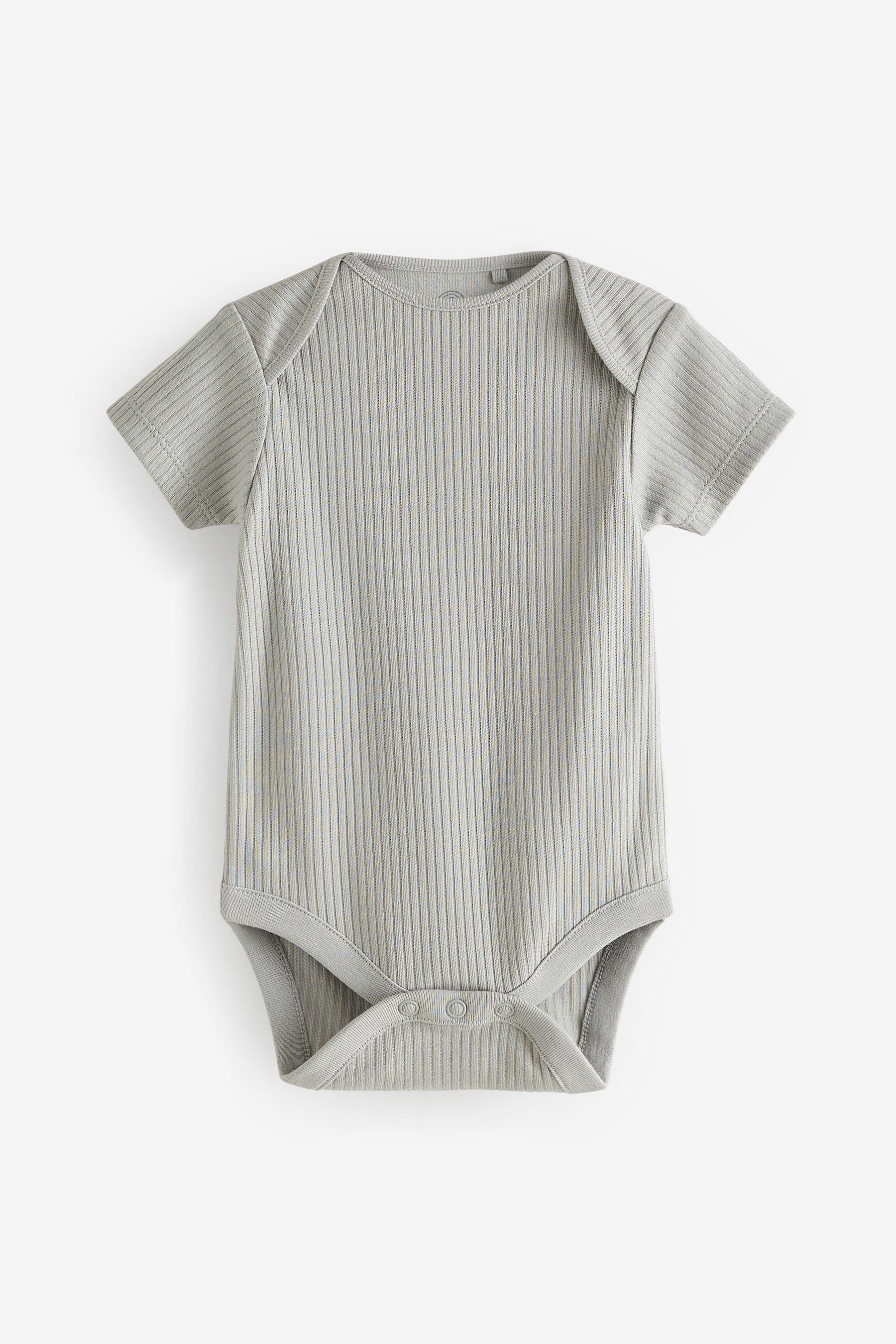 Muted Neutrals Baby Rib Bodysuits 5 Pack