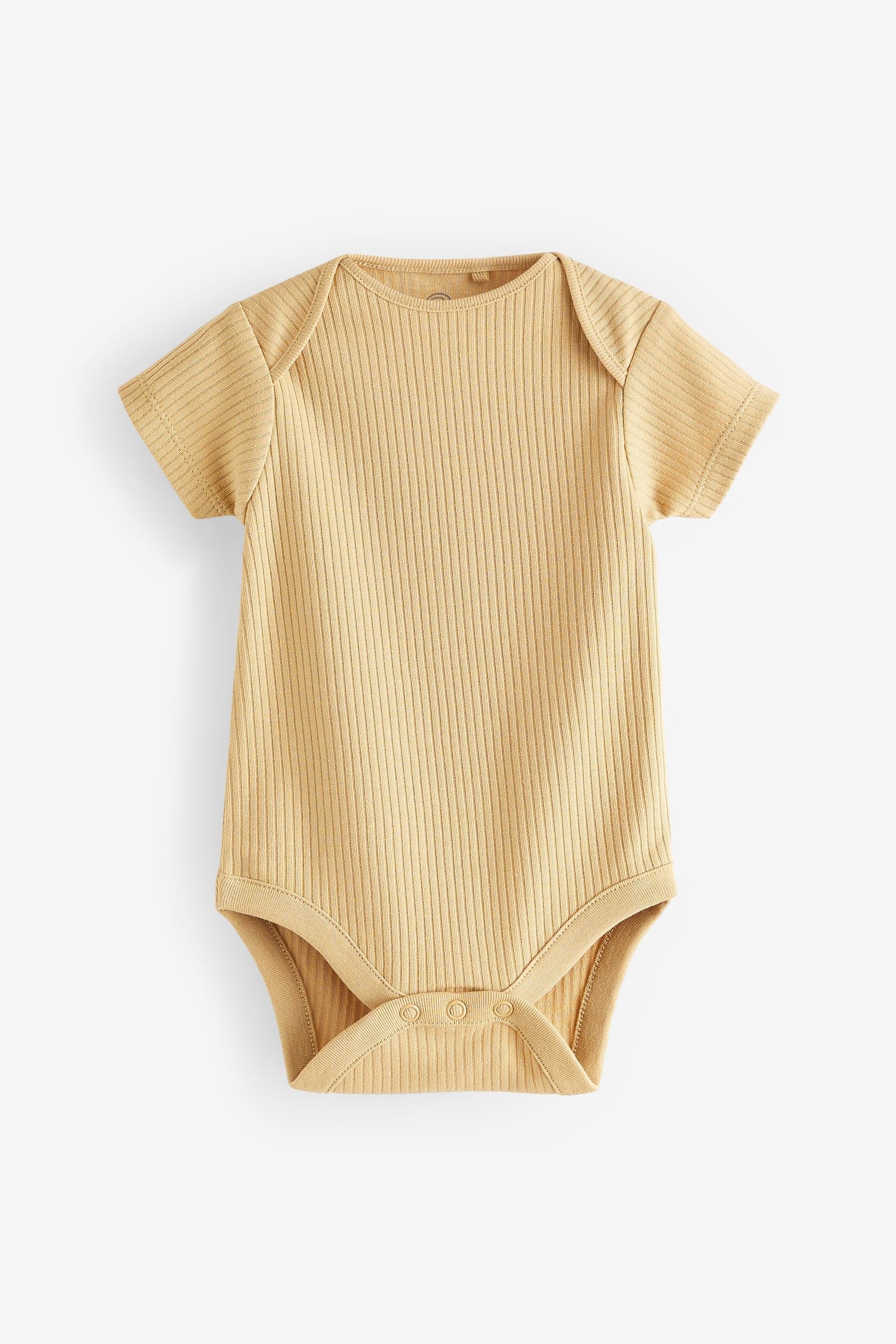 Muted Neutrals Baby Rib Bodysuits 5 Pack