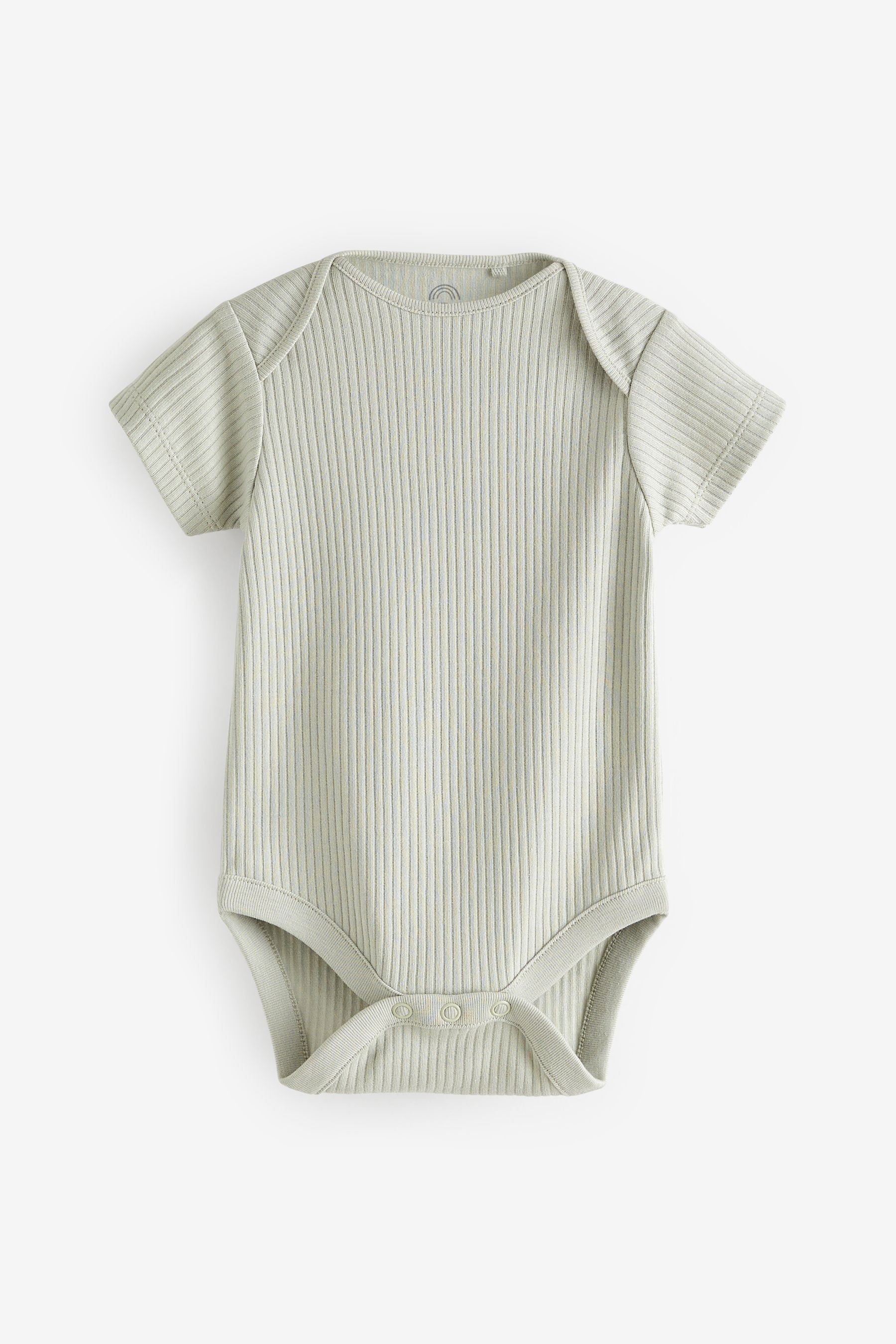 Muted Neutrals Baby Rib Bodysuits 5 Pack