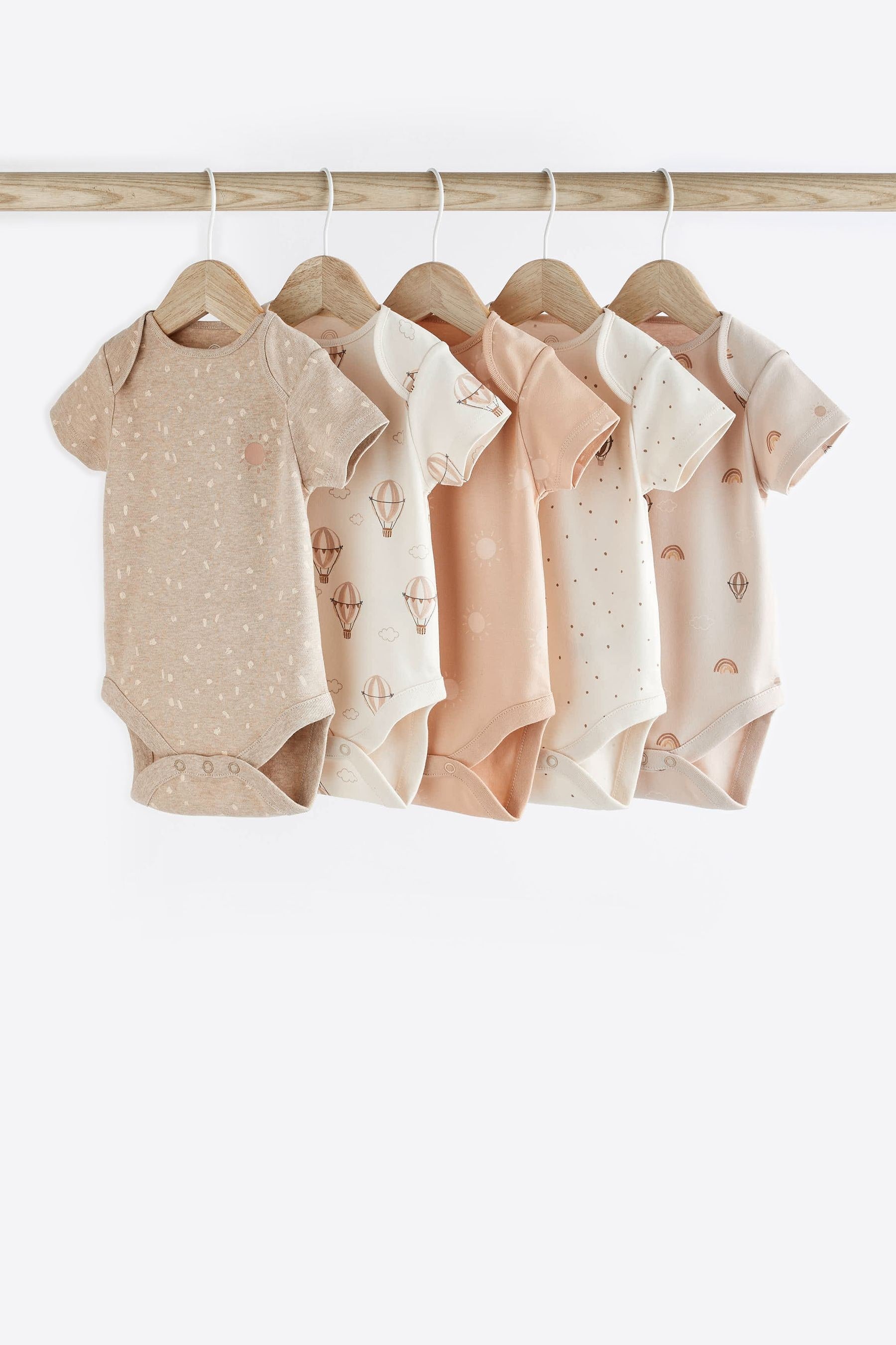 Neutral Baby 5 Pack Short Sleeve Bodysuits